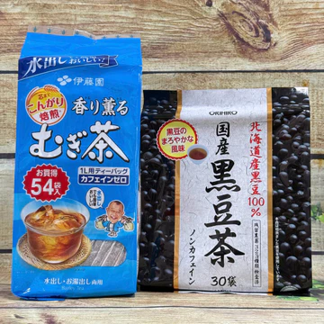Combo Trà Nhật Không Caffein Uống Hằng Ngày - Trà Đậu Đen Orihiro + Trà Lúa Mạch Mugicha