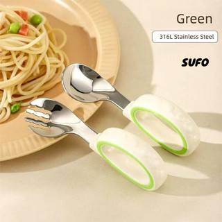 [SUFO] Bộ thìa nĩa inox 316 cho bé, nĩa inox, thìa inox, thìa inox, thìa nĩa học tập cho bé