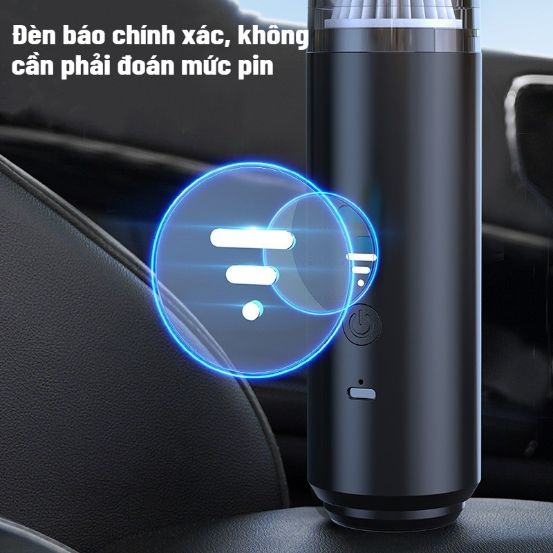 Máy hút bụi cầm tay không dây dành cho ô tô, phù hợp cho ô tô và nhà cửa, đa chức năng, lực hút mạnh mẽ.