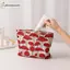 Cheenm Mới Retro Nghệ Thuật Nấm Jacquard Túi Trang Điểm, Túi Ly Hợp Nữ, Túi Vuông Dây Kéo, Túi Vệ Sinh VN