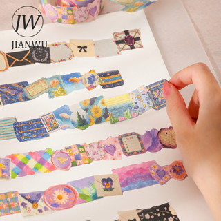 JIANWU Vải Phế Liệu Rừng Nhỏ Series Vintage Cây Hoa Phong Cảnh Chất Liệu Cắt Băng Washi Sáng Tạo Tạp Chí Văn Phòng Phẩm