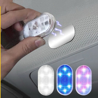 Đèn Led 6 Bóng Độ Sáng Cao Sạc USB Gắn Bên Trong Xe Hơi Tiện Dụng mini Cảm Ứng Gắn