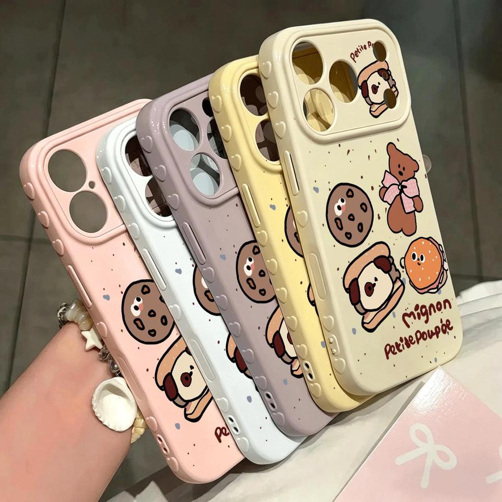 Cookie Cub cho iPhone17promax trường hợp điện thoại 16plus mềm trường hợp 14/13/11Pro nổ