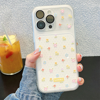 Hoa đầy màu sắc + vòng tay cho iphone17promax 16promax 15promax 15pro iphone15 14promax ốp lưng TPU iphone mới chống bụi