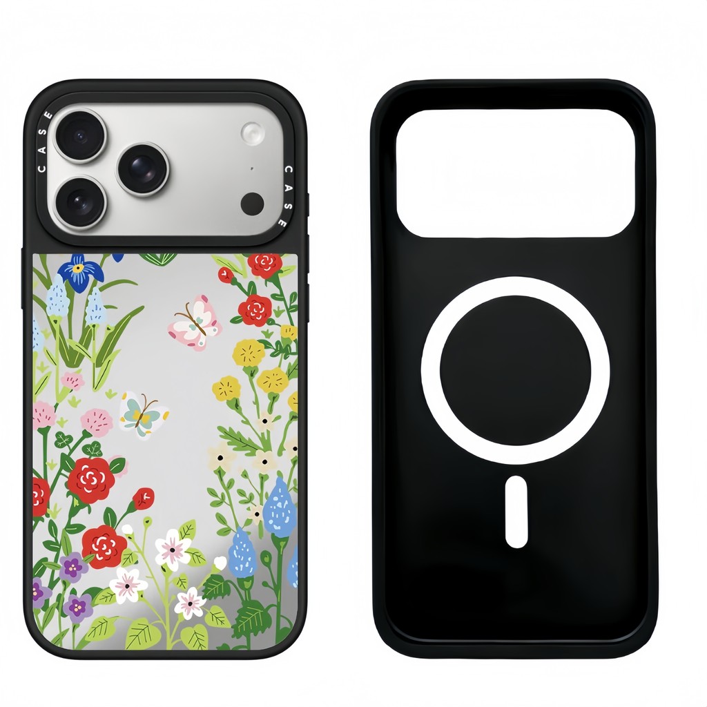 Ốp điện thoại gương bong bóng hoa từ tính cho IPhone 17 Pro Max 17 16 15 14 13 12 11 Vỏ bảo vệ chống sốc