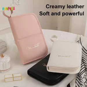 < Honeyba > Hộp đựng cọ trang điểm Hộp đựng cọ trang điểm Túi đựng mỹ phẩm chống thấm nước du lịch Cốc trang điểm có thể gập lại có dây kéo Túi đựng cọ trang điểm đẹp