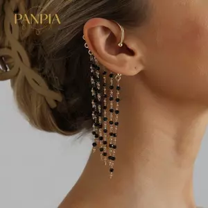 PNPIA- Bông tai móc tai kim loại thời trang 1 Cặp không xuyên thấu không lỗ tai Thoải mái Trang sức nhẹ cho du lịch