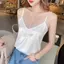 PNPIA- Nữ Lụa Ren Cami Top Spaghetti Dây Đeo Không Tay Xe Tăng Nhẹ Mùa Hè Nữ Camisole Để Mua Sắm Hoặc Đi Bộ