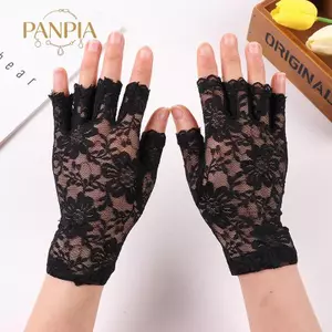PNPIA- Găng Tay Không Ngón Nữ Ren Chống Nắng Chống Tia UV Lái Xe Găng Tay Cho Mùa Hè Ngoài Trời Sang Trọng