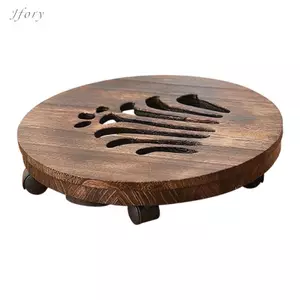 Jfory Xe đẩy trồng cây có bánh xe Kệ hoa bằng gỗ Hỗ trợ Giá đỡ cây ngoài trời trong nhà thanh lịch để làm vườn tại nhà