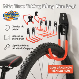 Móc Treo Tường Bằng Kim Loại Chống Trượt,Gắn Tường Chắc Chắn,Chịu Lực Tốt,Treo Xe đạp/Dụng Cụ,Thiết Kế Bền Chắc