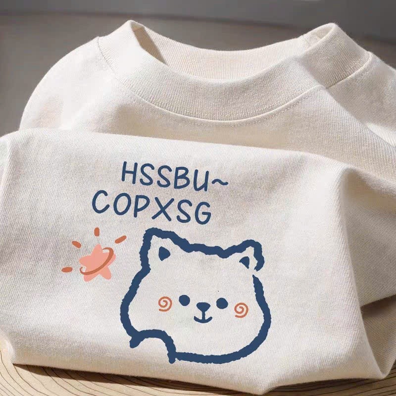 （Giao hàng 24h）Angela Áo phông nữ tay ngắn cổ tròn chất cotton MENINA, áo thun tay ngắn nữ in hình thời trang.