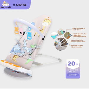 iiko Ghế Rung Cho Bé Đa Năng Ghế Ru Ngủ Sơ Sinh Có Nhạc Gấp Gọn An Toàn