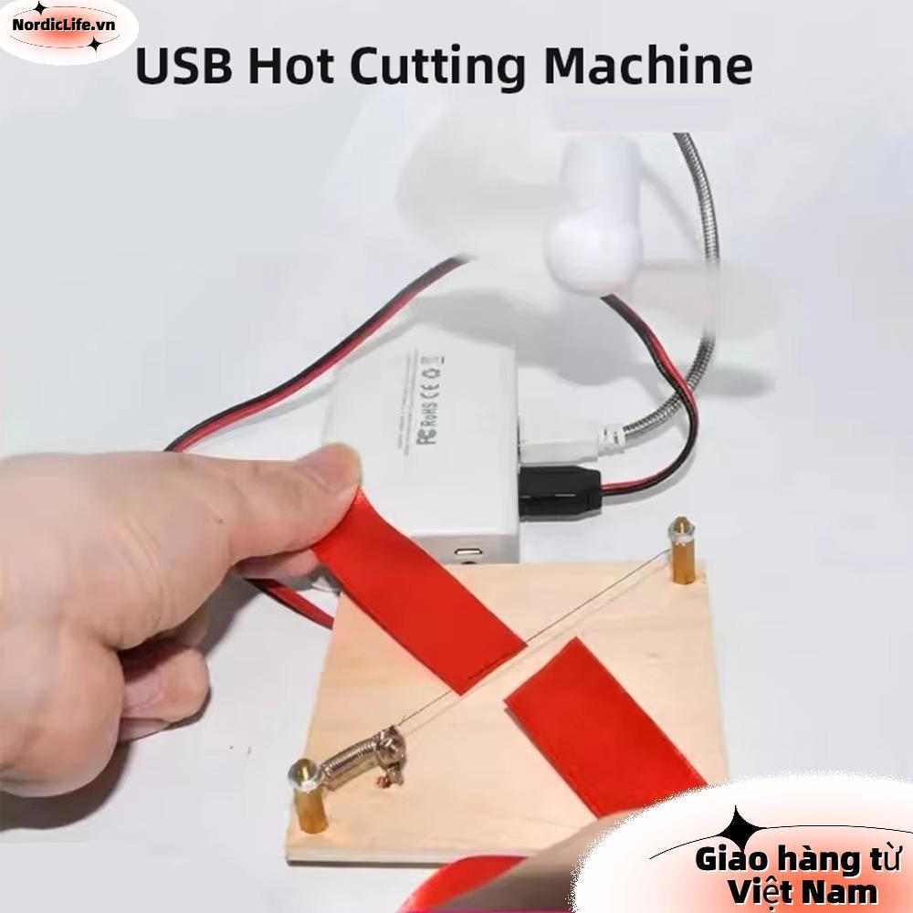 Máy cắt ruy băng mini nhiệt NORDICLLIFE, cắt dây DIY thủ công, dụng cụ cắt vải ruy băng