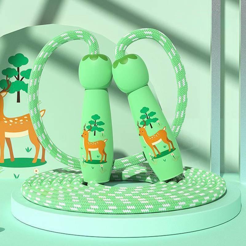 QIUWU 2.8M Hoạt Hình Huấn Luyện Nhảy Dây Tập Thể Dục Cho Trẻ Em Nhảy Dây Cotton Dây Nhảy Có Thể Điều Chỉnh Ban Đầu.