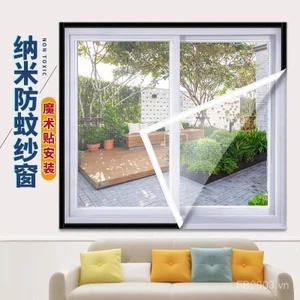 Cửa Sổ Hộ Gia Đình Chống Muỗi Nano Màn Hình Cửa Sổ Velcro Tự Dính Màn Hình Cửa Sổ Lưới Không Đục Lỗ Đơn Giản Tự Lắp Đặt Cur