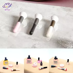 HFTOY 1 Bộ 1: 12 Nhà Búp Bê Thu Nhỏ Mỹ Phẩm Lipsti Pressed Powder Nước Hoa Cọ Trang Điểm Mô Hình Búp Bê Trang Điểm Cảnh Phụ Kiện ~
