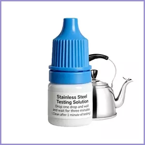 Chất lỏng thử nghiệm bằng thép không gỉ 5ml Chất lỏng phát hiện nhỏ gọn Thuốc thử nghiệm bằng thép không gỉ cho nhà bếp gia đình mueadsyvn
