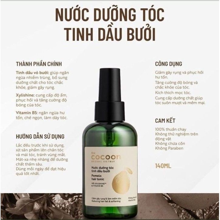 Cocoon Hair Oil 50ml – Dưỡng Tóc Mềm Mượt, Giảm Khô Xơ Hiệu Quả