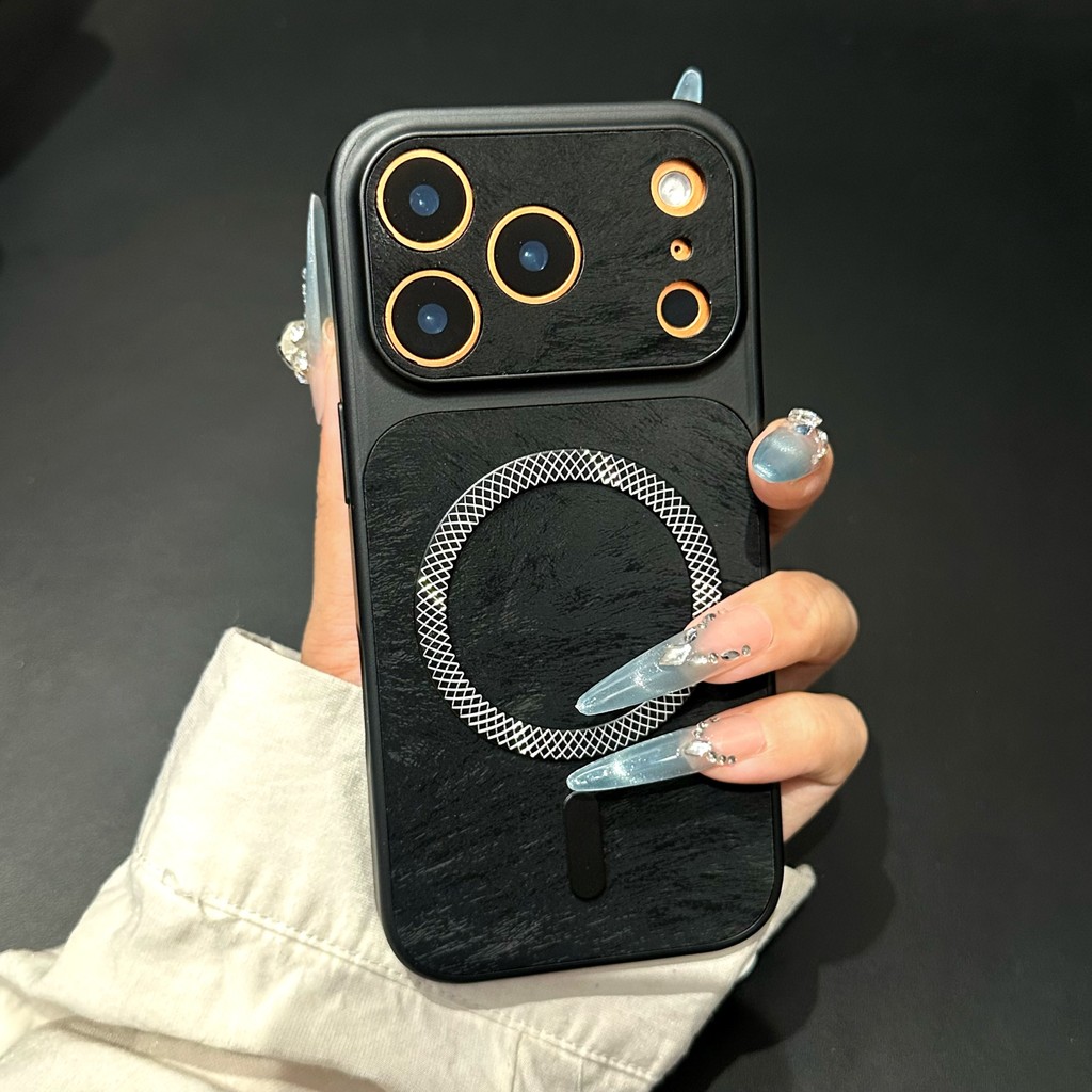Ốp điện thoại vải voan hút từ tính cho IPhone 17 Pro Max 17 16 15 14 13 Vỏ bảo vệ chống sốc