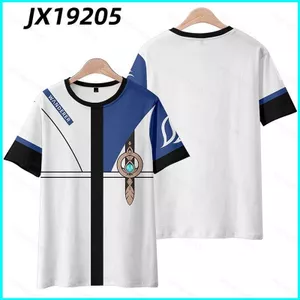 SY3 Genshin Tác Động Anime Wanderer Áo Thun Nữ Tay Ngắn Top Cosplay Kunikurushi Tee Thời Trang 3D Áo Sơ Mi Thường Ngày Plus Kích Thước Te