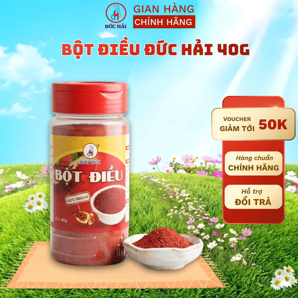 Bột Điều Đỏ Đức Hải Nguyên chất 100% (không phẩm màu) Tạo màu và hương vị cho món ăn - Đức Hải Food