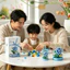 1 Bộ khối xây dựng hoa DIY mới Bộ ủng hộ bữa tiệc dễ thương với mái vòm trong suốt