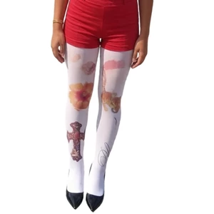 Quần legging Cotton pha trộn tinh tế với họa tiết hình học hiện đại Quần bó thoải mái lý tưởng cho người lớn và hợp thời trang