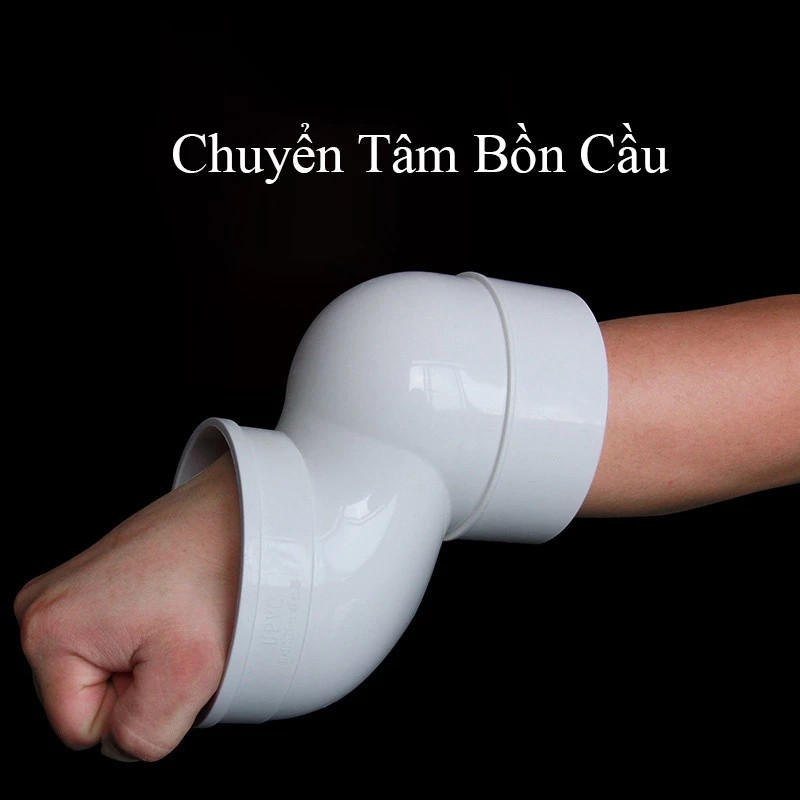 [COD] Ống Nối Chỉnh Lệch Tâm Bồn Cầu 10cm - Phi 110mm, Chất Liệu PVC Cao Cấp, Dùng Cho Mọi Loại Bồn Cầu