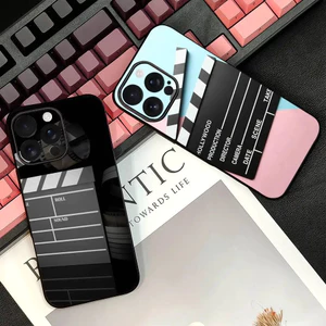 TP-1 Phim Phim Clapperboard Clapperboard Ốp Lưng Điện Thoại Cho IPhone 16 15 14 13 12 17 PRO MAX PLUS Mini TPU Mềm Đến Da Thân Thiện Với Ốp Lưng