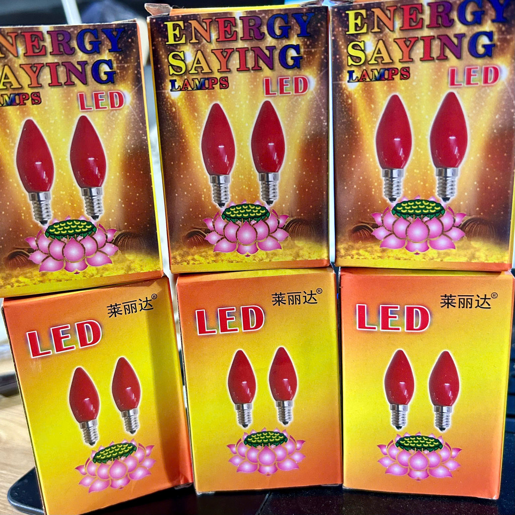 4 Bóng Đèn LED Nến Đỏ Vàng E14 – Đèn Thờ Cúng, Đèn Trang Trí Tiết Kiệm Điện Ánh Sáng Đẹp