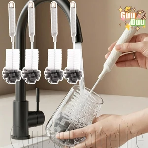 Cọ vệ sinh bình nước tay cầm dài - cho bình, ly thủy tinh - đa năng, mút xoay, kèm ưu đãi giao hàng
