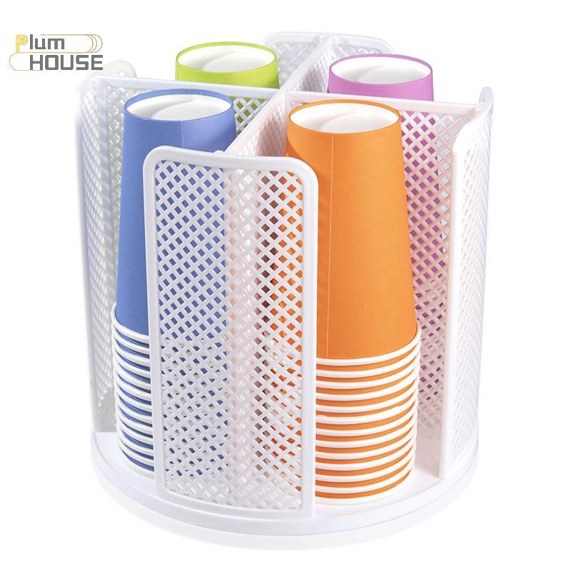 Mai 360° Xoay Dùng Một Lần Cốc Và Nắp Đựng Giấy Cà Phê Latte Cốc Đựng Giá Để Đồ Người Tổ Chức Cốc Cho Nhà Bếp VN