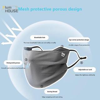 PlumHOUSE Chống Nắng Mặt nạ Nam Có Thể Tái Sử Dụng Thoáng Khí UV Mặt Màu Trơn Có Thể Giặt Mặt nạ Đi Xe Đạp Mùa Hè Mặt nạ VN