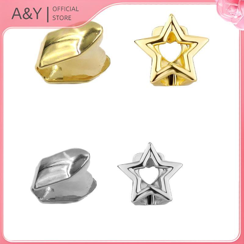 A & Y Grillz Răng Miệng Phong Cáchpunk Y2K Với Biểu Tượng Pentagram Cho Nữ