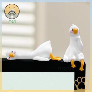 [Z & O] Trang trí động vật hoạt hình bằng nhựa cho bàn làm việc Bảng điều khiển ô tô Màn hình TV Ý tưởng quà tặng Hình vịt 3D dễ thương Hình vịt nhựa Trang trí thú vị.