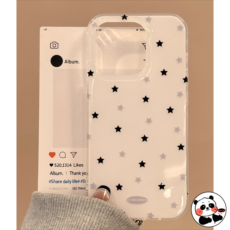 Ốp Điện Thoại Ngôi Sao Mát Cho Redmi A5 A4 A3 A3X A2 A1 Plus Turbo 4 Pro 3 A2 + A1 + Note 8 7 7S 8A Pro 5G 4G Vỏ IMD Phong Cách Ins Dễ Thương