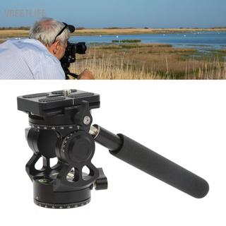 VBESTLIFE Đầu chân máy quay video Di động ổn định Hợp kim nhôm giảm chấn Thiết kế toàn cảnh với tay cầm có thể tháo rời Tấm tháo nhanh cho giao diện 3/8 inch