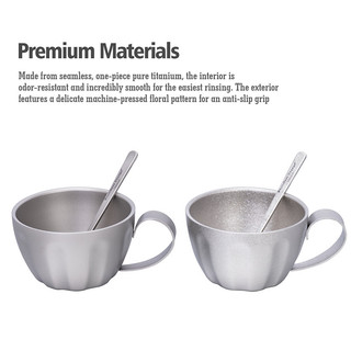 Boundless Voyage Demitasse Cup Cốc cà phê treo tường đôi Cốc cà phê Espresso có tay cầm và thìa, Máy rửa chén an toàn 3088D-New