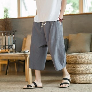 Quần Crop mỏng phong cách châu Á dành cho nam - Thiết kế Âm Âu từ Trung Quốc