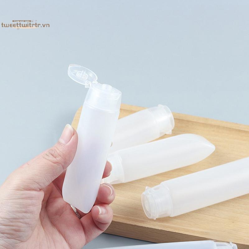 TRTR 10 Cái 30 / 50ml Ống Bóp Rỗng PE Ống Mềm Sữa Rửa Mặt Chai Mỹ Phẩm Bao Bì Chai Du Lịch Có Thể Đổ Lại DIY Hộp Đựng VN