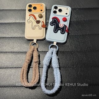 Ốp Điện Thoại Thích Hợp Cho iPhone X XS XR XSMAX 11 12 13 14 15 16 17 Pro max Plus Air Dễ Thương Ba Chiều Thêu Pony Chống Sốc Chống Sốc Vỏ Bảo Vệ Tất Cả