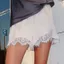 EDIWANY Ren Chắp Vá Quần Short, Ren Lụa Ngủ Quần Short, Vintage Satin Silk Y2k Co Giãn Eo Quần Short Nữ Bộ Đồ Ngủ