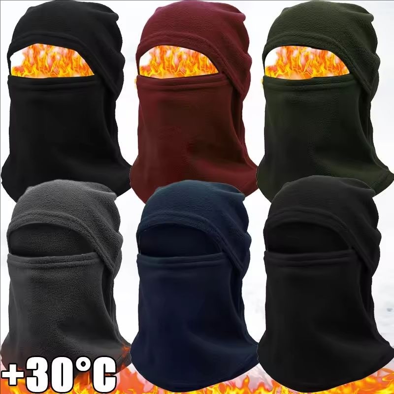 Mũ mùa đông Fleece Beanie quá khổ thoải mái, áo len móc tay mềm mại dành cho nam và nữ, lý tưởng cho hoạt động ngoại trời