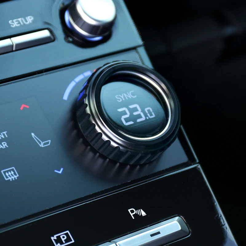 Dành Cho Xe Hyundai Santa Fe MX5 2024 2025 2 Chiếc Nhôm Đen Nội Thất Điều Hòa Không Khí Konb Vòng Viền Bao