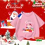 COD (Hồ Chí Minh) DREAMY BABY Niềm vui ngộ nghĩnh của ông già Noel và những chú tuần lộc Áo thun cho trẻ emTZ34