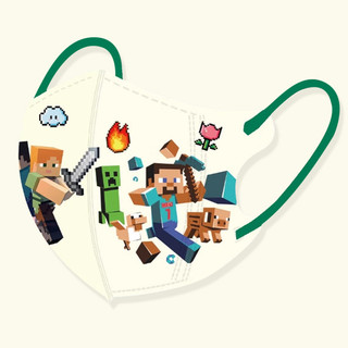 Mặt nạ trẻ em Minecraft Steve 3D cho 3-12 tuổi, họa tiết từ trò chơi Lego