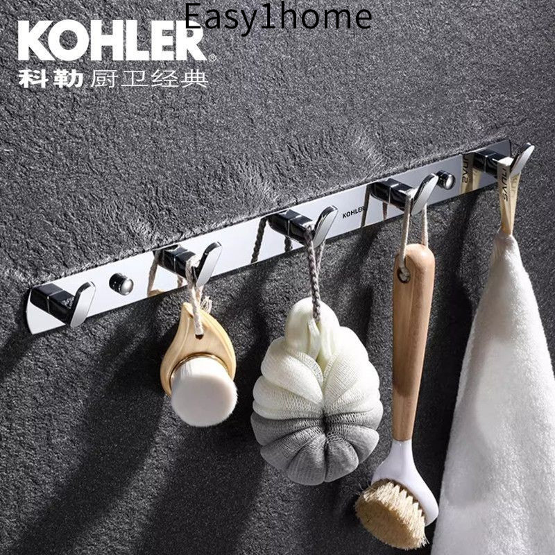 Kohler Móc treo áo không khoan Kohler cho phòng tắm cổ điển, móc tường bằng thép không gỉ, móc cửa, móc khăn tắm sang tr
