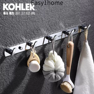 Kohler Móc treo áo không khoan Kohler cho phòng tắm cổ điển, móc tường bằng thép không gỉ, móc cửa, móc khăn tắm sang tr