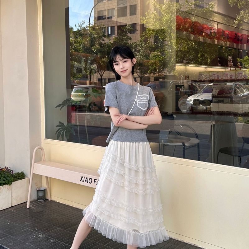Váy Nữ Plus Size Phong Cách Hàn Quốc Bánh mơ Slim Phổ Biến